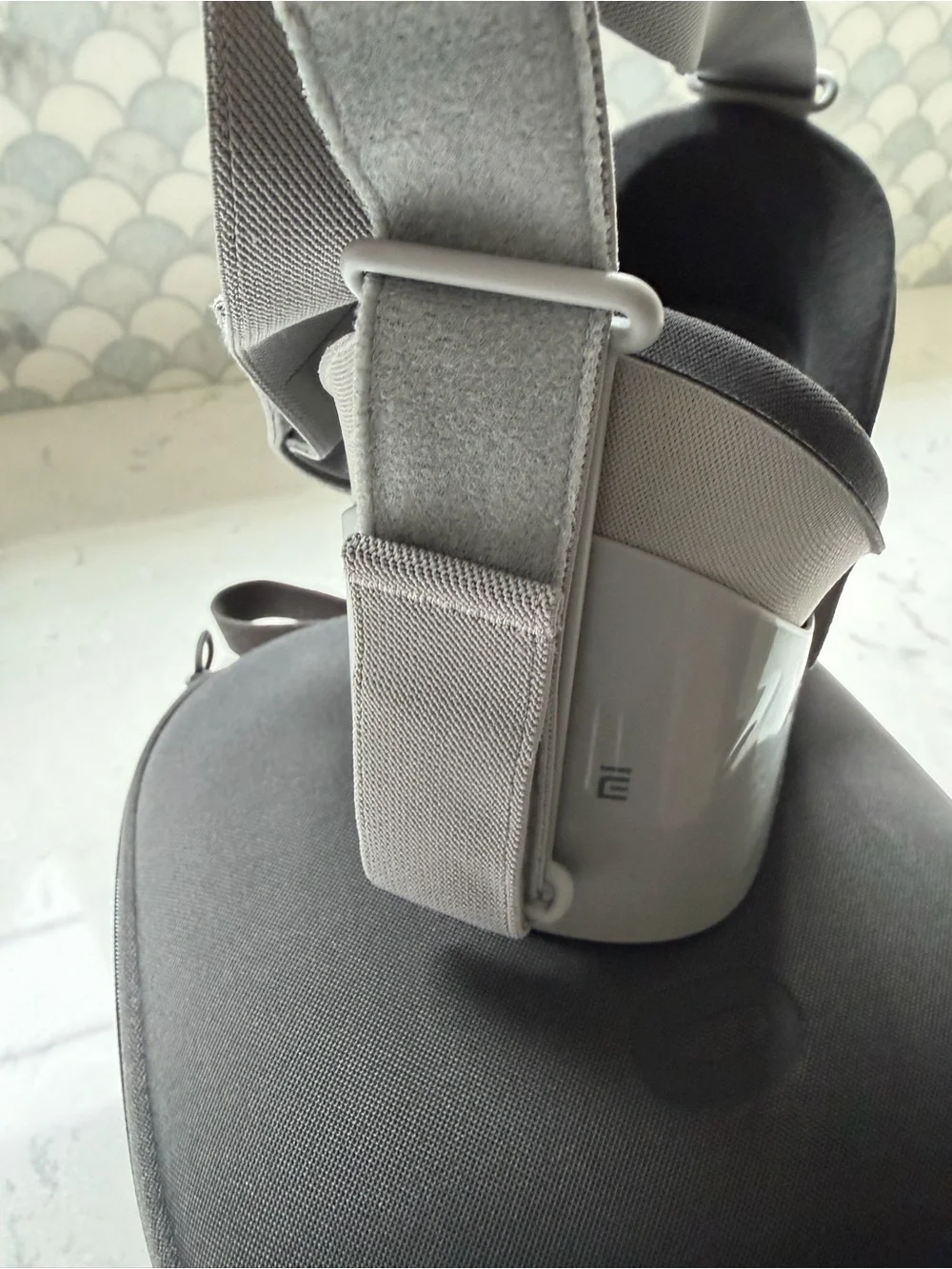 Oculus VR Headset in Light Gray with Black Case